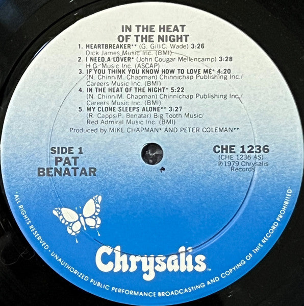 Pat Benatar : In The Heat Of The Night (LP, Album)