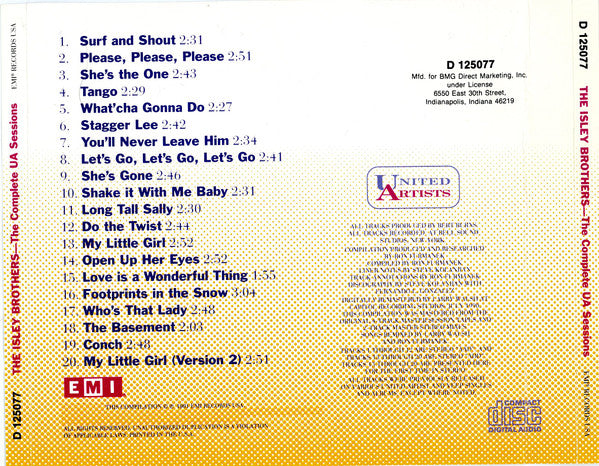 The Isley Brothers : The Complete UA Sessions (CD, Comp, Club)