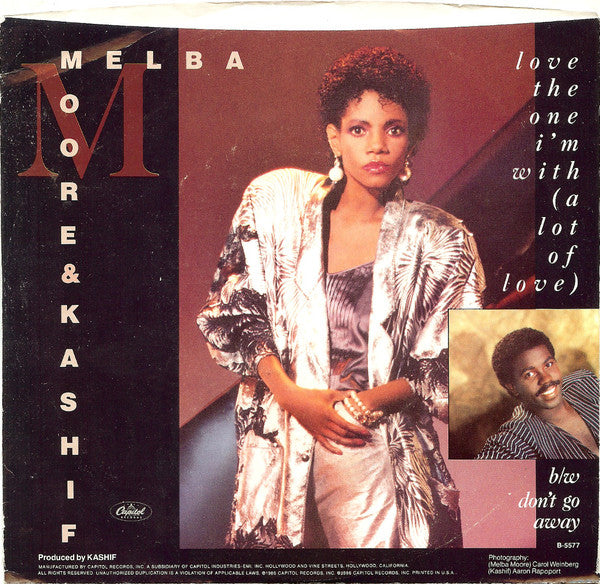 Melba Moore & Kashif : Love The One I'm With (A Lot Of Love) (7", Single, Spe)