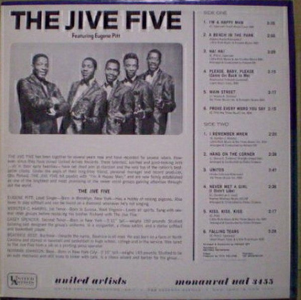 The Jive Five Featuring Eugene Pitt : I'm A Happy Man (LP, Album, Mono)