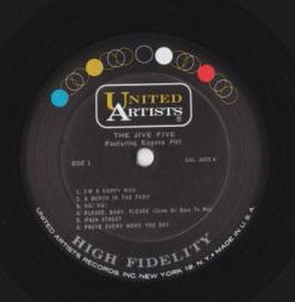 The Jive Five Featuring Eugene Pitt : I'm A Happy Man (LP, Album, Mono)