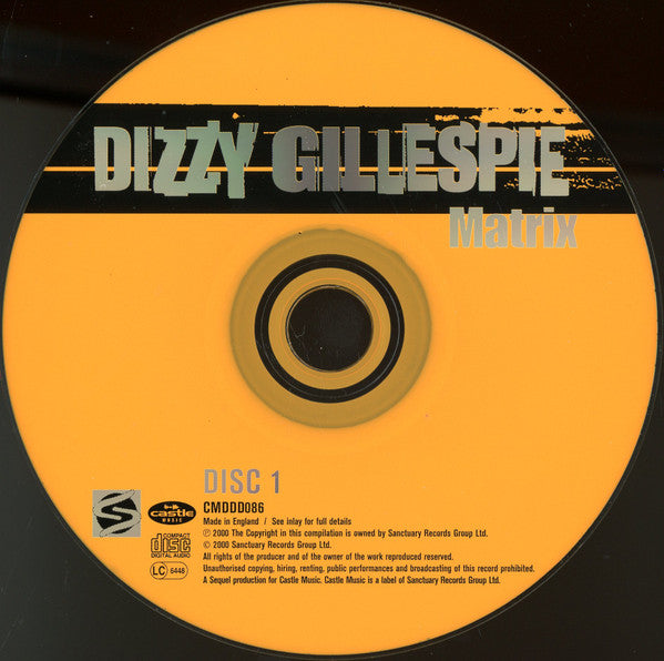 Dizzy Gillespie : Matrix (The Perception Sessions) (2xCD, Comp)