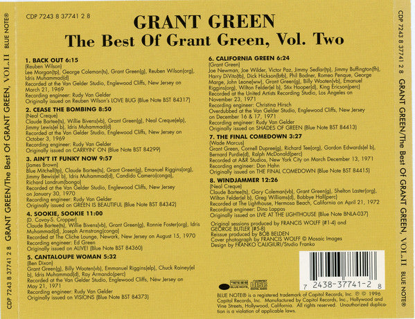 Grant Green : The Best Of Grant Green, Vol. II (CD, Comp)
