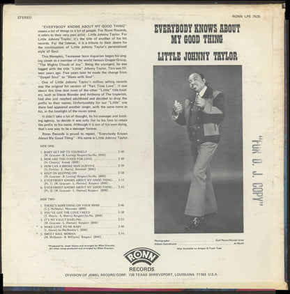 Little Johnny Taylor : Everybody Knows About My Good Thing (LP, Album)