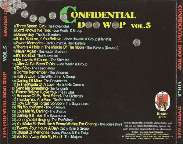 Various : Confidential Doo Wop Vol. 5 (CD, Comp)
