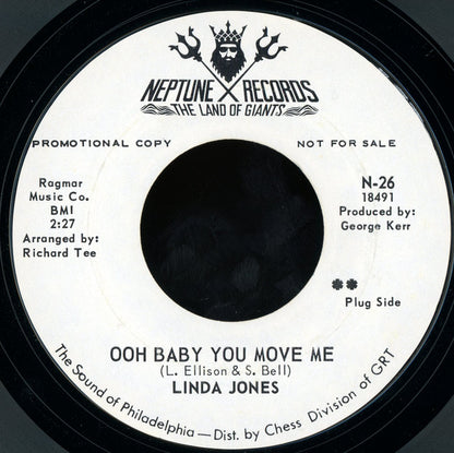 Linda Jones : Ooh Baby You Move Me (7", Promo, Styrene)