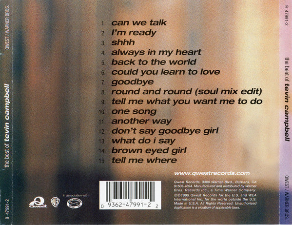Tevin Campbell : The Best Of (CD, Comp)