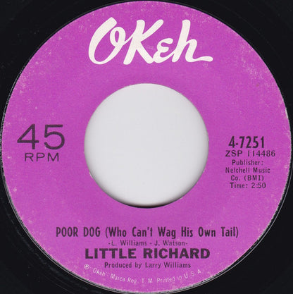 Little Richard : Poor Dog (Who Can't Wag His Own Tail) (7", Single, Styrene, Ter)
