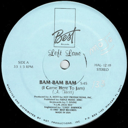 Left Lane : Bam Bam Bam (I Came Here To Jam) (12", Pow)
