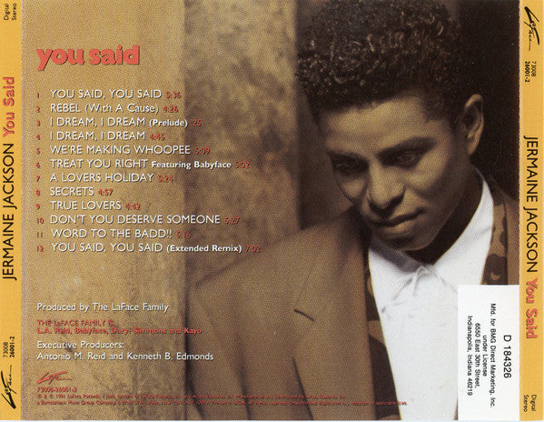 Jermaine Jackson : You Said (CD, Album, Club, Hun)