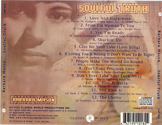Barbara Mason : Soulful Truth (CD, Comp)