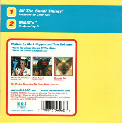 Blink-182 : All The Small Things (CD, Single)
