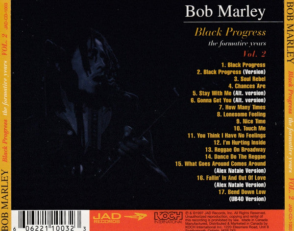 Bob Marley : Black Progress - The Formative Years Vol. 2 (CD, Comp)