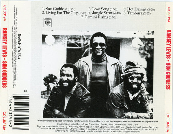 Ramsey Lewis : Sun Goddess (CD, Album, RE)