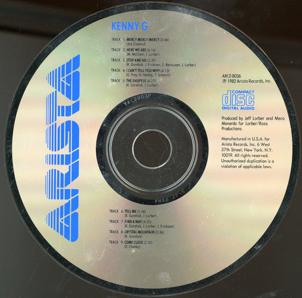 Kenny G (2) : Kenny G (CD, Album, RE)