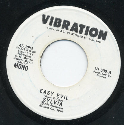 Sylvia Robinson : Easy Evil (7", Single, Promo)
