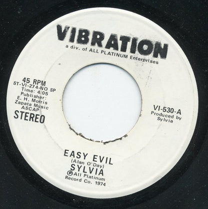 Sylvia Robinson : Easy Evil (7", Single, Promo)