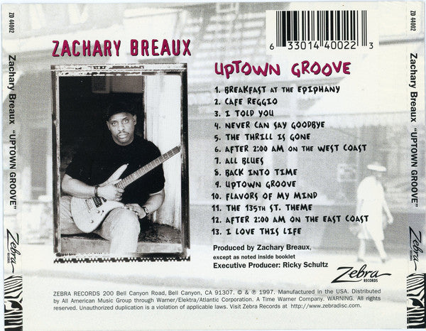 Zachary Breaux : Uptown Groove (CD, Album)