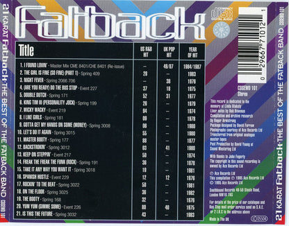 The Fatback Band : 21 Karat Fatback -The Best Of The Fatback Band (CD, Comp, RE)