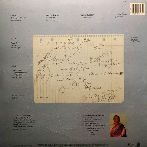 Shankar : Song For Everyone (LP, Album)