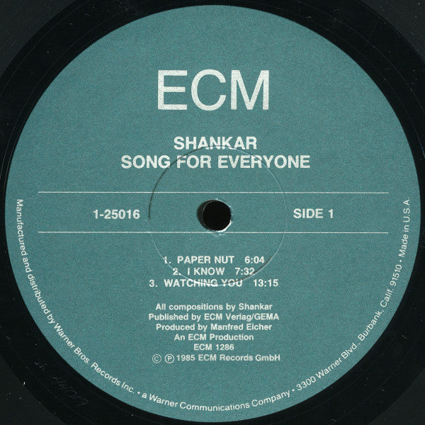 Shankar : Song For Everyone (LP, Album)