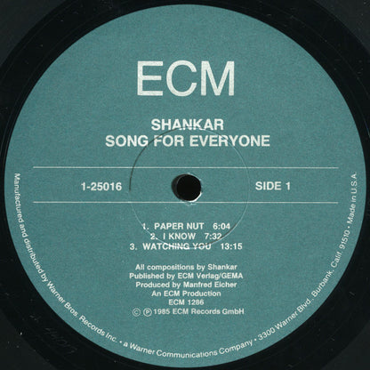 Shankar : Song For Everyone (LP, Album)