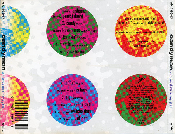 Candyman : Ain't No Shame In My Game (CD, Album, Pit)