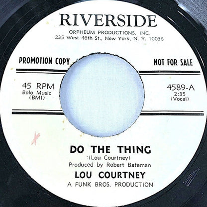 Lou Courtney : Do The Thing / The Man Is Lonely (7", Single, Promo)