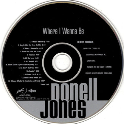 Donell Jones : Where I Wanna Be (CD, Album, Club)