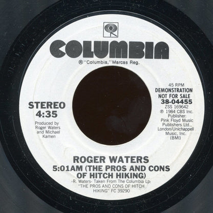 Roger Waters : 5:01AM (The Pros And Cons Of Hitch Hiking) (7", Single, Promo, Styrene)
