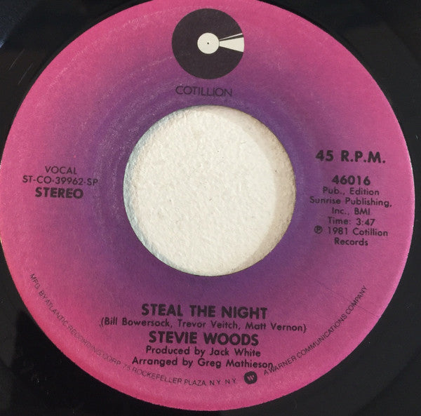 Stevie Woods : Steal The Night (7", Single, SP)