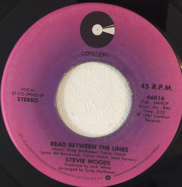 Stevie Woods : Steal The Night (7", Single, SP)