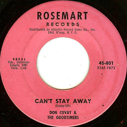 Don Covay & The Goodtimers : Mercy, Mercy / Can't Stay Away (7", Single)