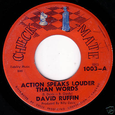 David Ruffin : Action Speaks Louder Than Words (7", Single)