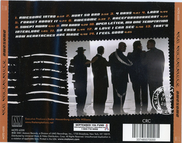 The Temptations : Awesome (CD, Album, Club, CRC)