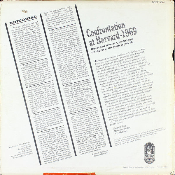 Charles Osgood : Confrontation At Harvard 1969 - Strike (2xLP, Album)
