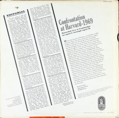Charles Osgood : Confrontation At Harvard 1969 - Strike (2xLP, Album)