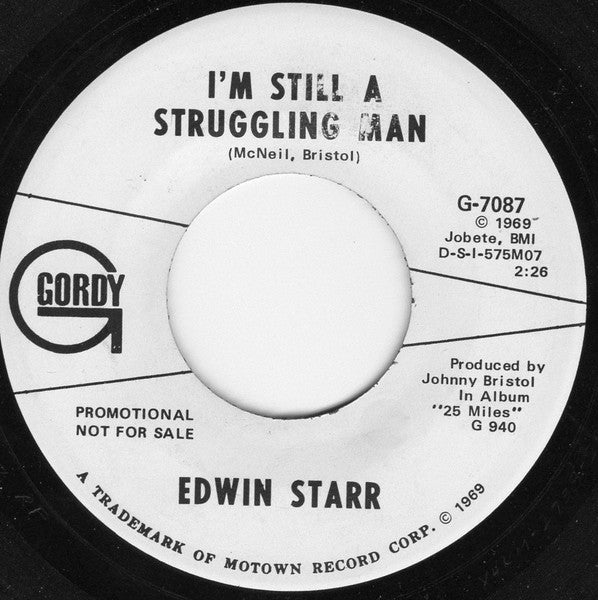 Edwin Starr : I'm Still A Struggling Man (7", Single, Promo, B&W)