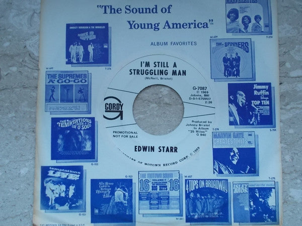 Edwin Starr : I'm Still A Struggling Man (7", Single, Promo, B&W)