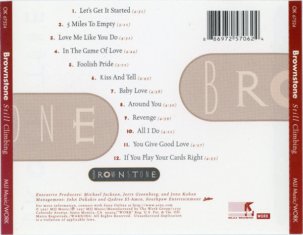 Brownstone : Still Climbing (CD, Album)