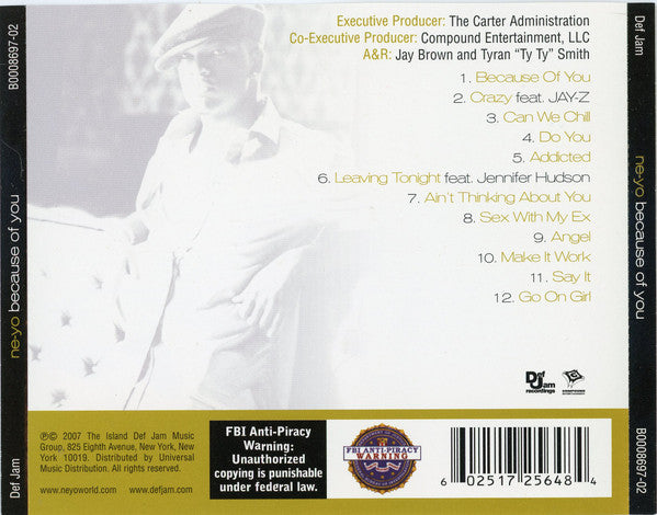 Ne-Yo : Because Of You (CD, Album)