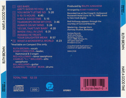 Ruth Brown : Have A Good Time (CD, Album)