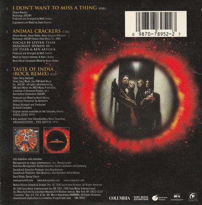 Aerosmith : I Don't Want To Miss A Thing (CD, Single)