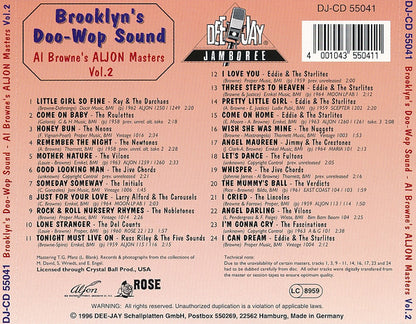 Various : Brooklyn's Doo-Wop Sound - Al Browne's Aljon Masters Vol.2 (CD, Comp)