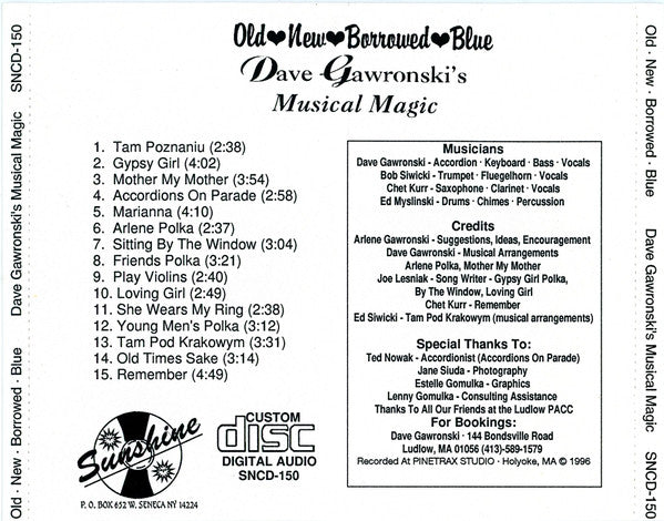 Dave Gawronski : Old - New - Borrowed - Blue (CD)