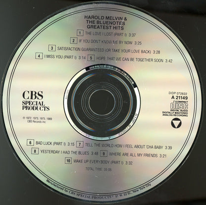 Harold Melvin And The Blue Notes : Greatest Hits (CD, Comp, RP)