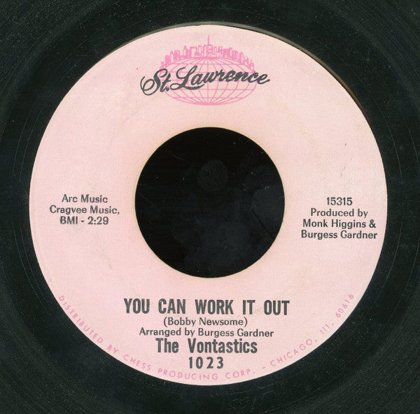 The Vontastics : You Can Work It Out / Never Let Your Love Grow Cold (7")