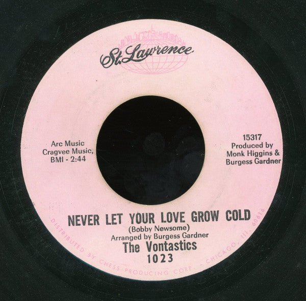 The Vontastics : You Can Work It Out / Never Let Your Love Grow Cold (7")