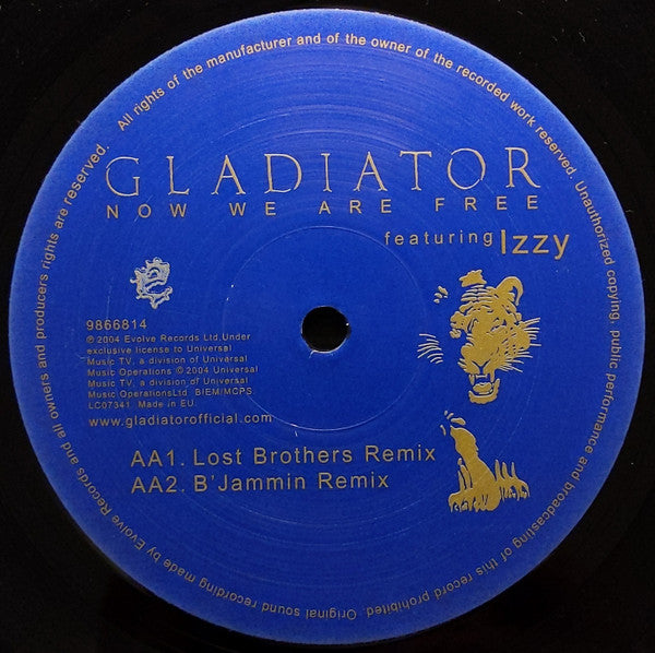 Gladiator (3) Featuring Izzy : Now We Are Free (12")