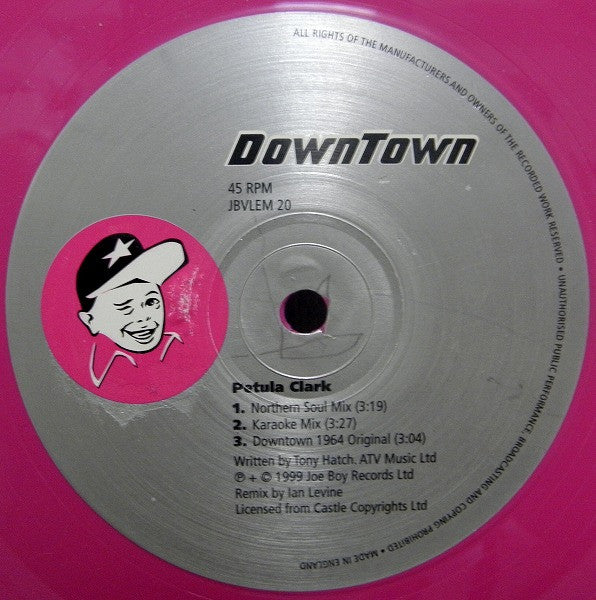 Petula Clark : Downtown (12", Pin)